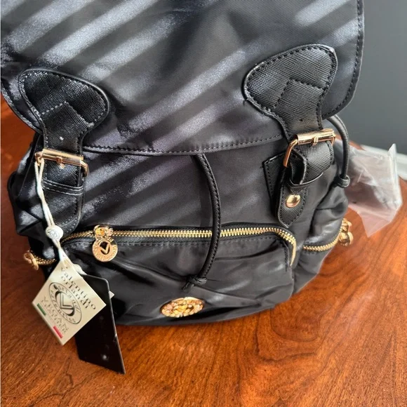 Valentino Orlandi Vegan Leather Stylish Backpack with pouch! - Picture 3 of 15